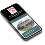 Image of custom built chiropractic clinic responsive website on a phone for feature slide show image