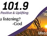 Refined outdoor advertising for Life 101.9 radio station that has wheat as the image